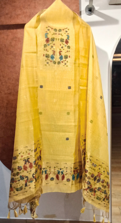 Peet Vastraa Semi-Stitched Chanderi Silk Suit