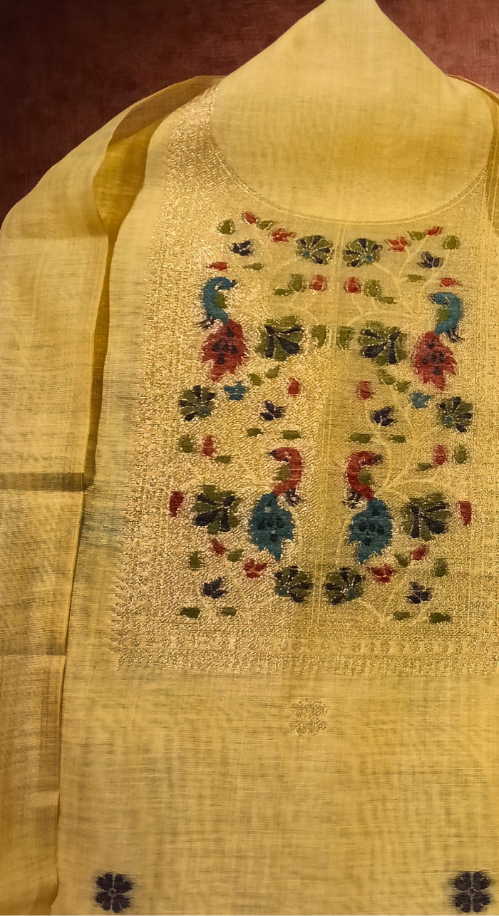 Peet Vastraa Semi-Stitched Chanderi Silk Suit