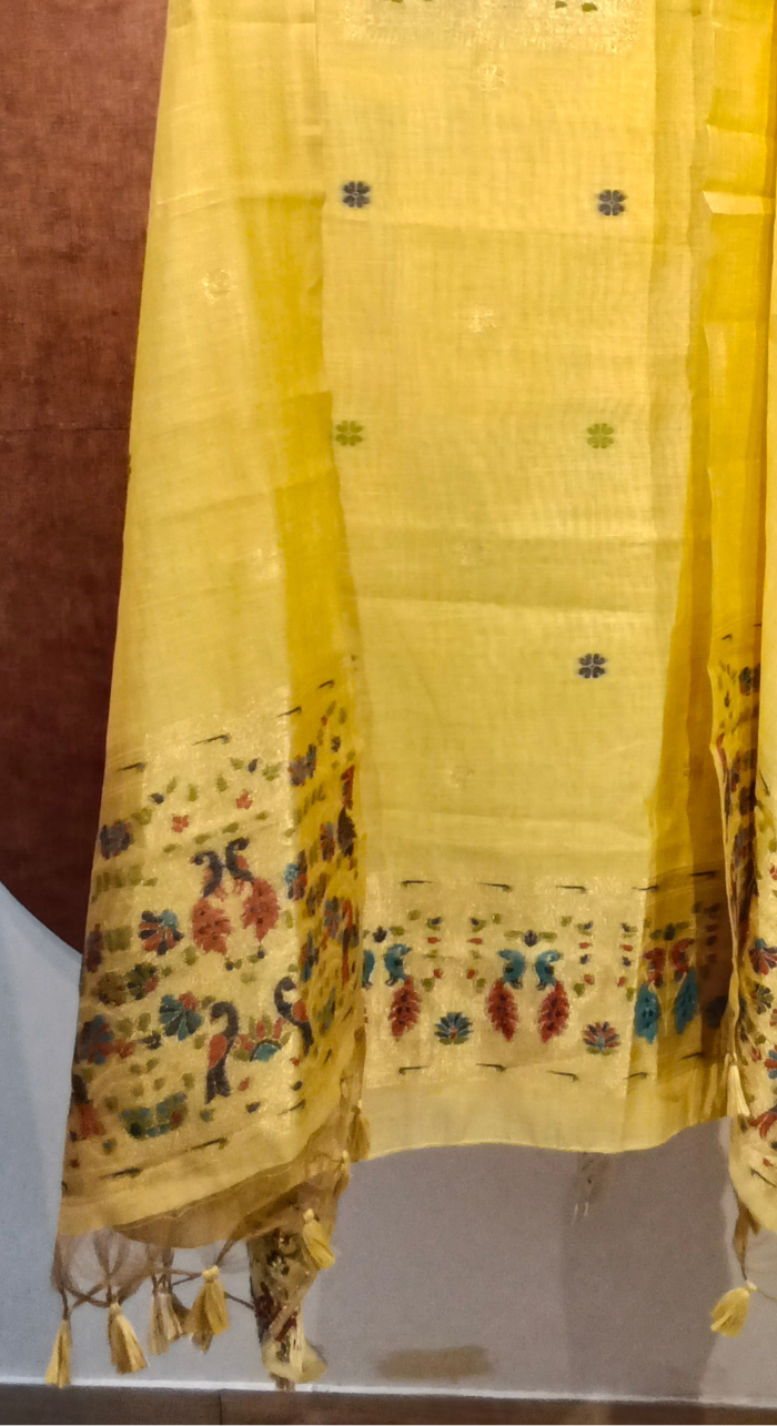Peet Vastraa Semi-Stitched Chanderi Silk Suit