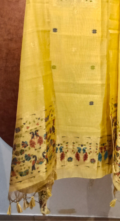 Peet Vastraa Semi-Stitched Chanderi Silk Suit