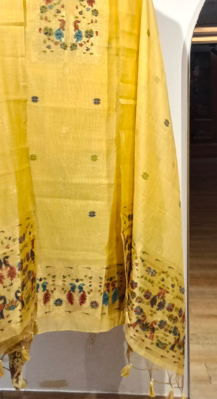 Peet Vastraa Semi-Stitched Chanderi Silk Suit
