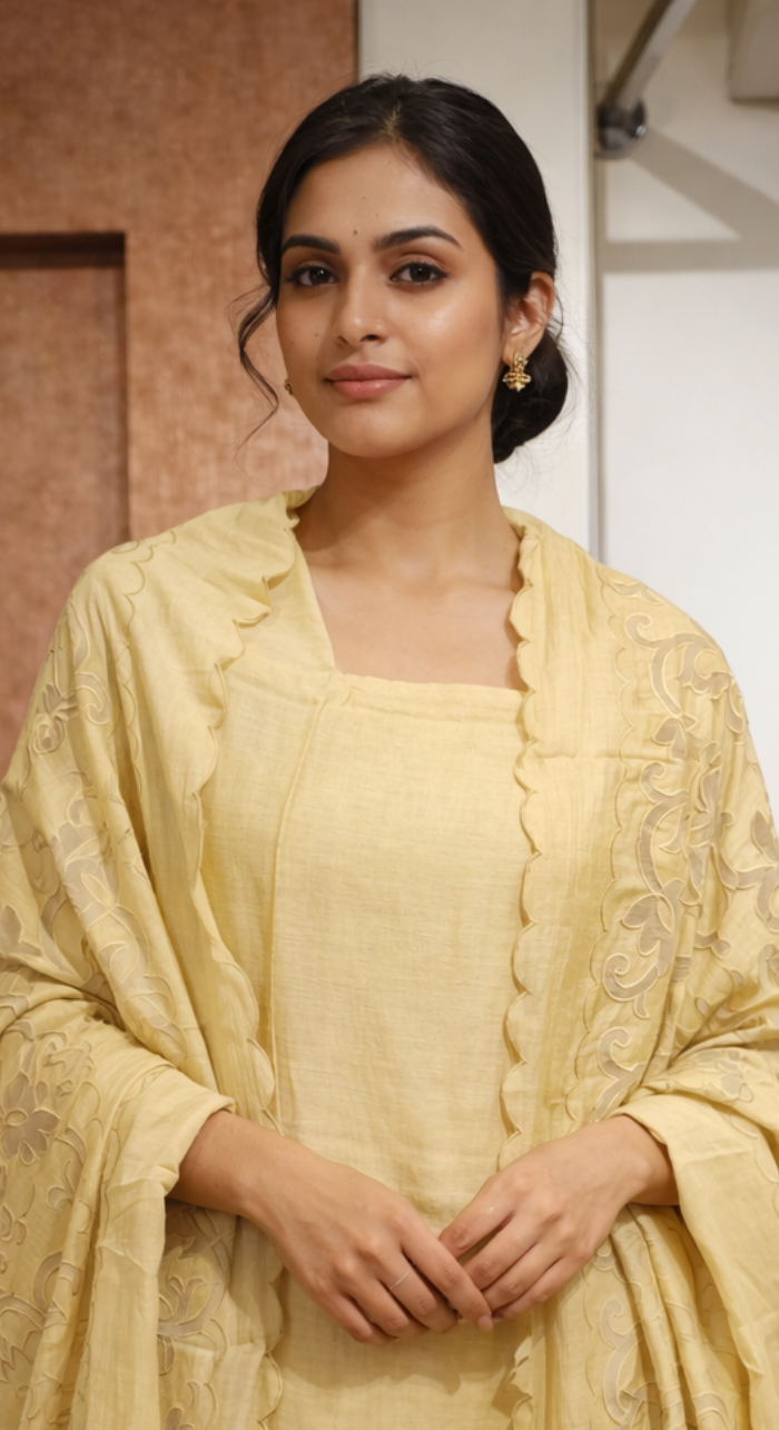 Hiranyaa Grace Semi-Stitched Mul Cotton Suit