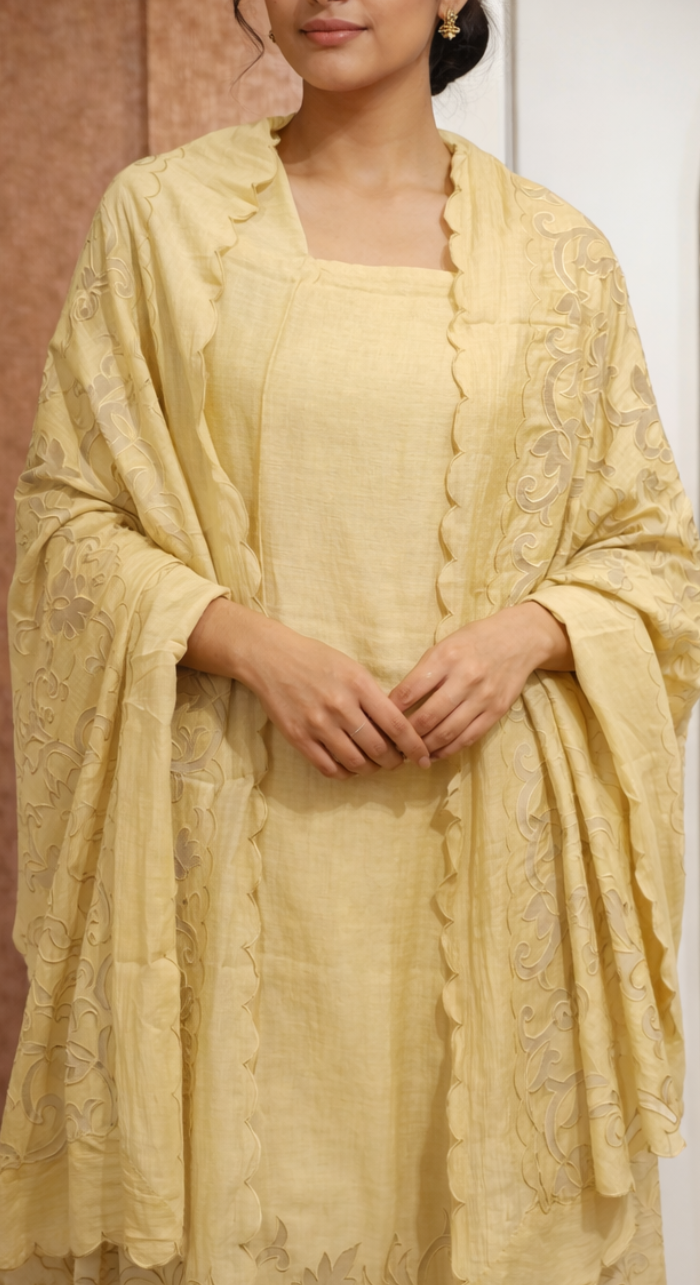 Hiranyaa Grace Semi-Stitched Mul Cotton Suit