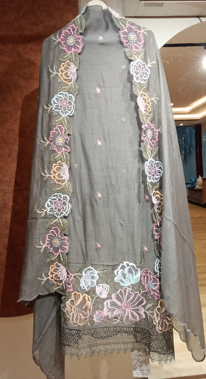 Meher Chanderi Semi-Stitched Cotton Suit