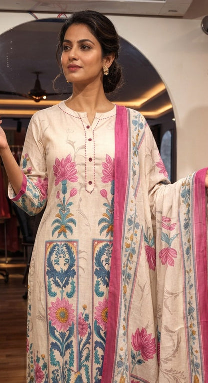 Ziyaara Pure Cotton Kurti Set