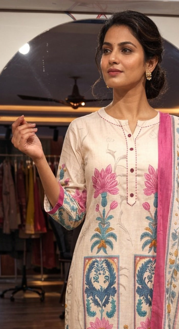 Ziyaara Pure Cotton Kurti Set