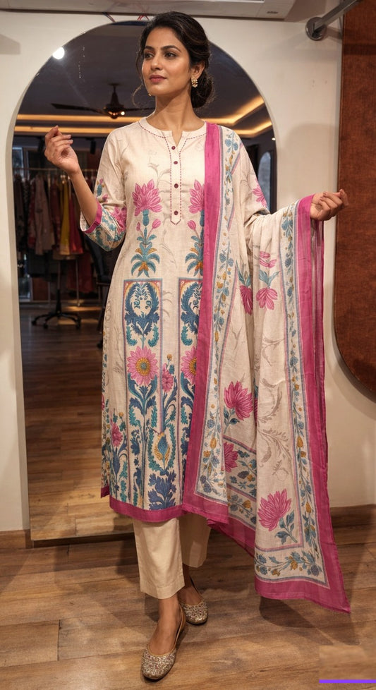 Ziyaara Pure Cotton Kurti Set