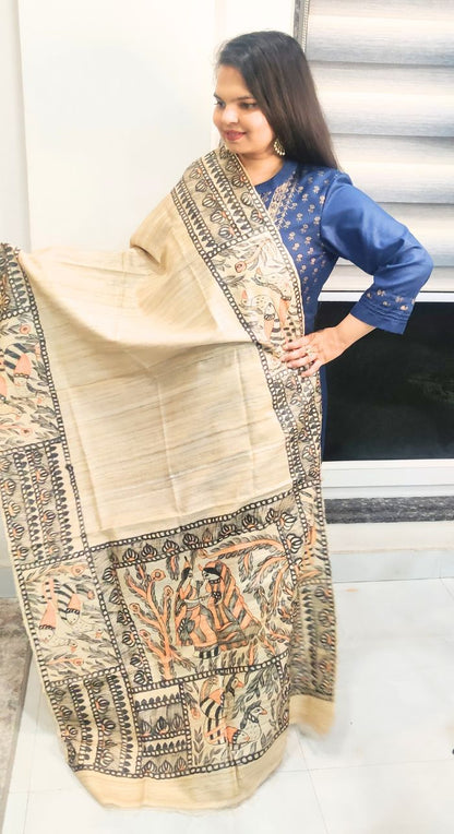 Tessar Silk Madhubani Fancy Dupatta
