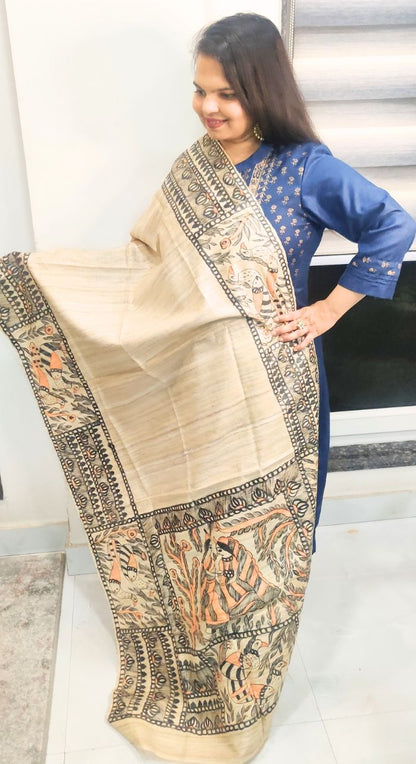 Tessar Silk Madhubani Fancy Dupatta