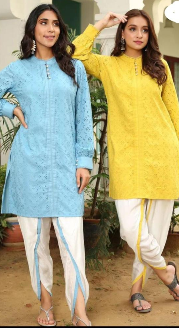 Designer Yellow Kurta & Dhoti Set