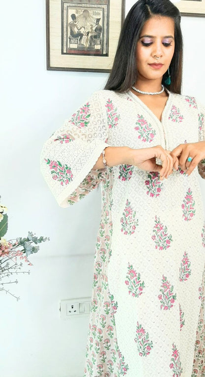 Luxurious Lucknowi Printed Kurta