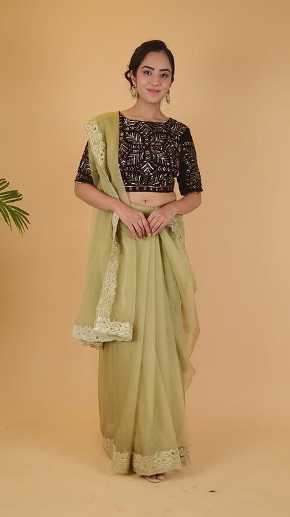 Elegant Cut Work Saree