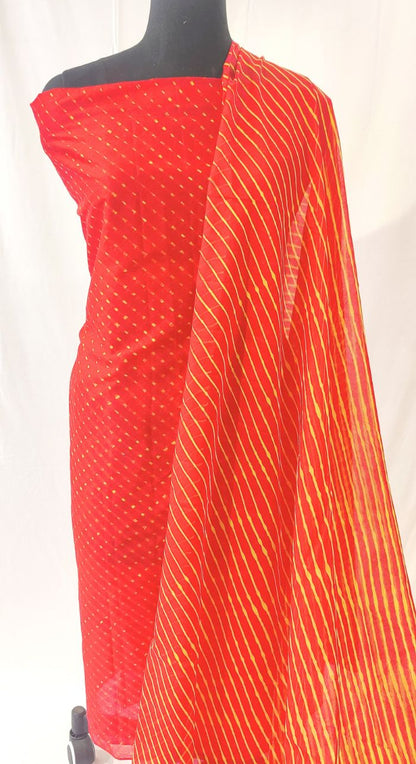 Red Kota Leheriya Suit 