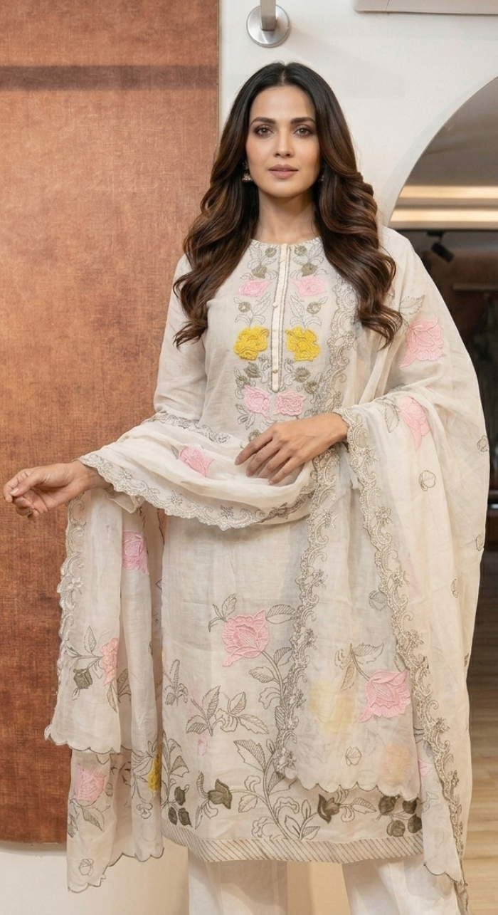 Riwaayat Chanderi Semi-Stitched Cotton Suit