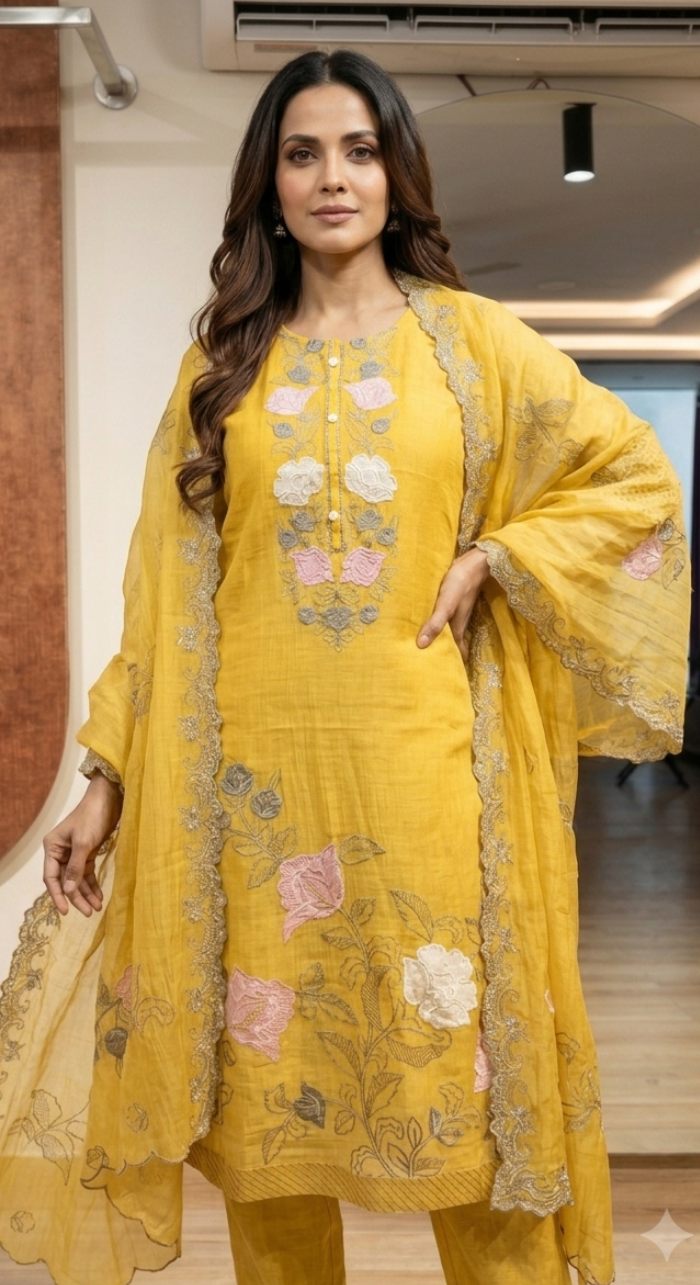 Riwaayat Chanderi Semi-Stitched Cotton Suit