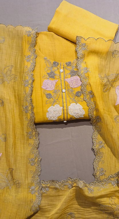 Riwaayat Chanderi Semi-Stitched Cotton Suit